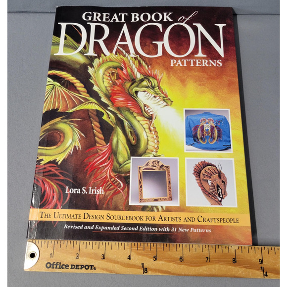 Great Book of Dragon Patterns Lora S. Irish Rev 2nd Ed Softcover 100+ Fox Chapel - Picture 11 of 14